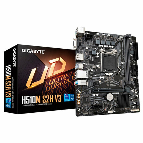 Материнская плата Gigabyte H510M S2H V3 RTL Intel H470 DIMM mATX DVI/HDMI