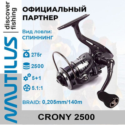 Катушка спиннинговая Nautilus Crony 2500
