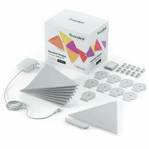 Светодиодные панели Nanoleaf Shapes Mini Triangles Starter Kit 9 панелей (NL48-0002TW-9PK) белый