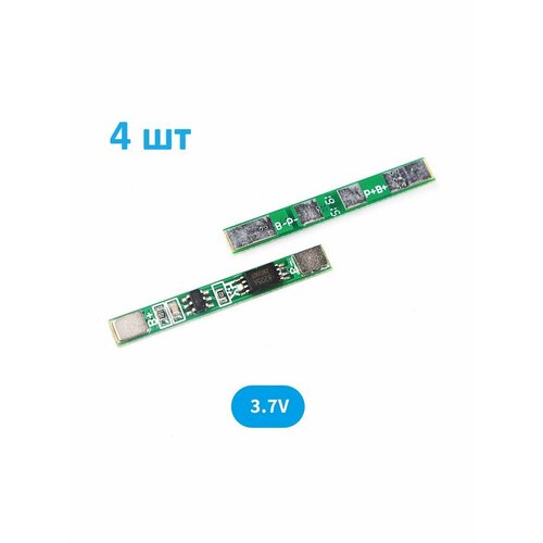 Плата защиты BMS PCM для li-ion аккумуляторов 1S/3A