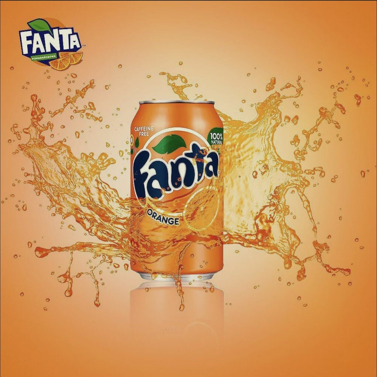 Fanta Orange, 0.3 л х 24 шт (Фанта Апельсин, Газированный напиток, ЖБ)