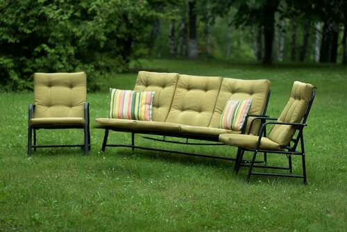 Изображение товара Набор террасной мебели Глория-2 с1195/125 / Обеденный стол / диван / 2 кресла