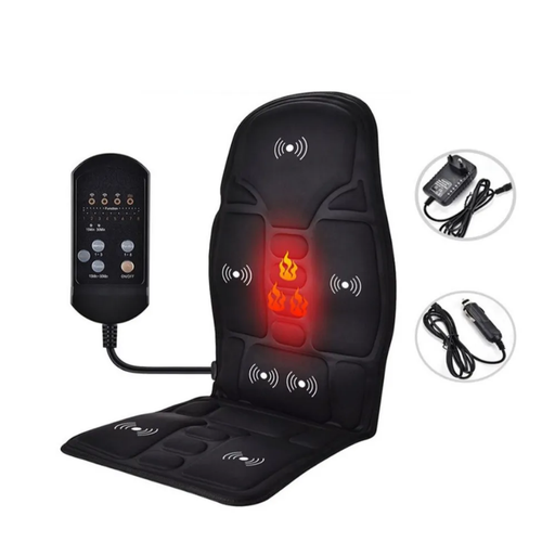 Электрический массажный вибрационный коврик с подогревом для дома и авто