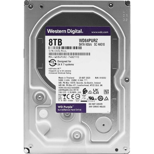 Жесткий диск Western Digitаl WD Purplе 8 ТБ WD84PURZ 32000₽