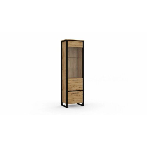 Шкаф двухдверный Askona Аскона Tora Тора со стеклом 60x201x41 Дуб наварра 22200₽