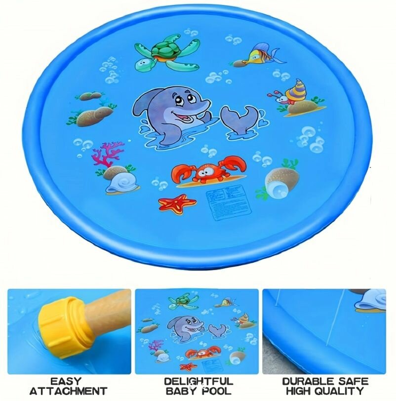 Обзор: Бассейн детский надувной с брызгами 100 см. 