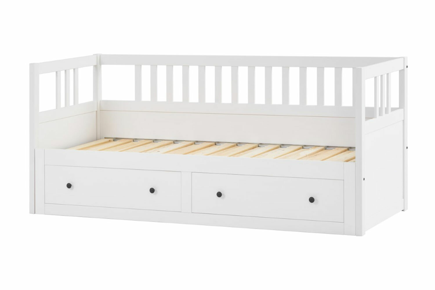 фото Кровать-кушетка с хранилищем КЫМÖP, 80(160)х200 см, белый