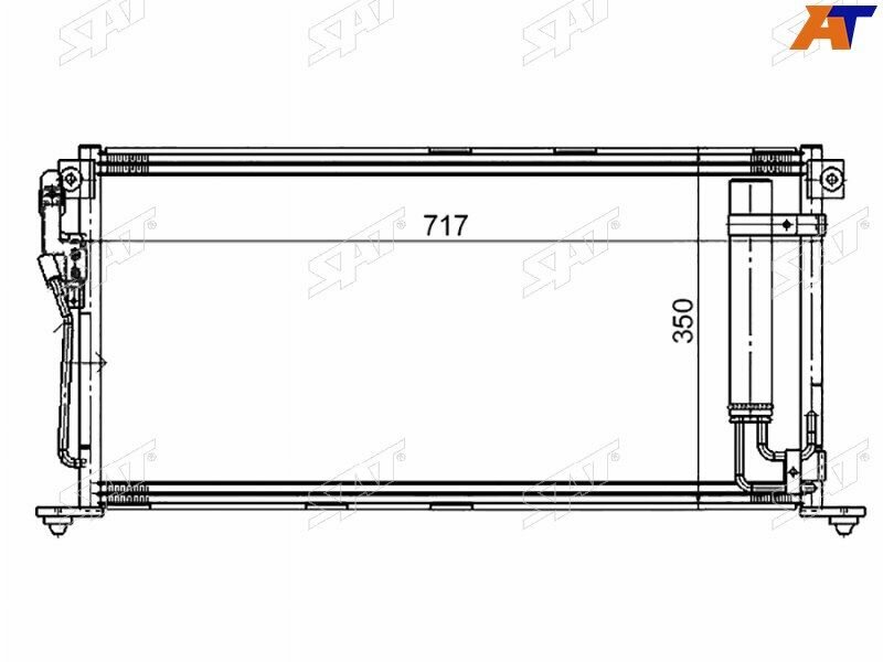 . SAT Радиатор кондиционера для Mitsubishi Lancer 02-10 / Lancer Cedia 00-03
