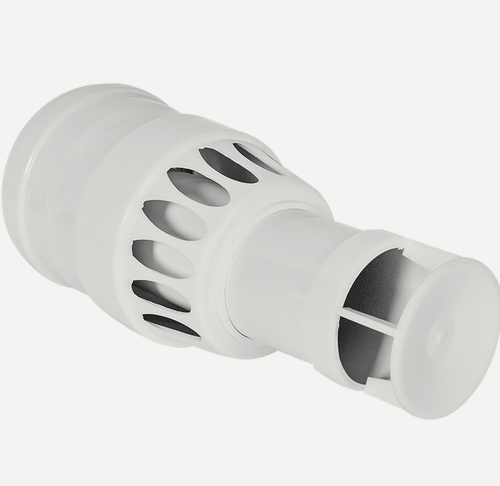Изображение товара Наконечник D=60 х 100, горизонтального коаксиального дымохода, антилед, алюминий, ROMMER