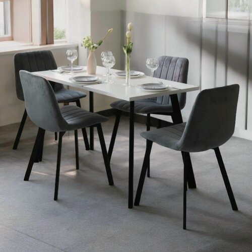 Изображение товара Стол ник Компьютерный Белый 120*80*75 см./ Ножки ник черные.