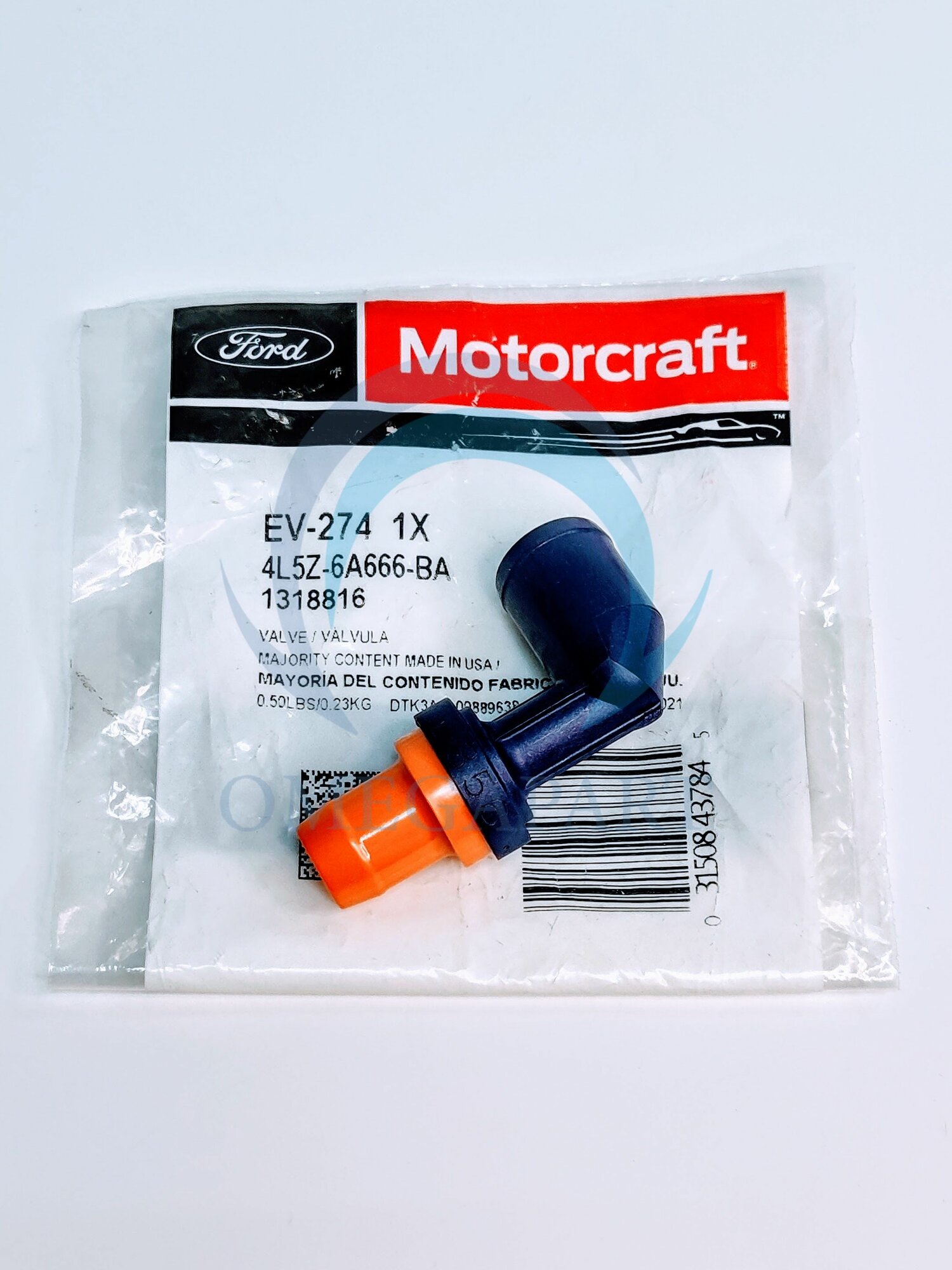 Клапан вентиляции картерных газов, Motorcraft EV274 (4L5Z6A666BA / 1318816)