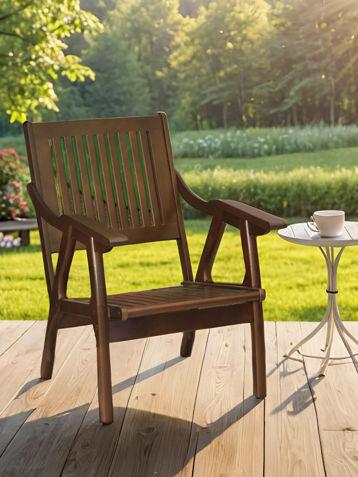 Кресло IFERS Массив решетка, каркас из натурального дерева, цвет орех — фото 1