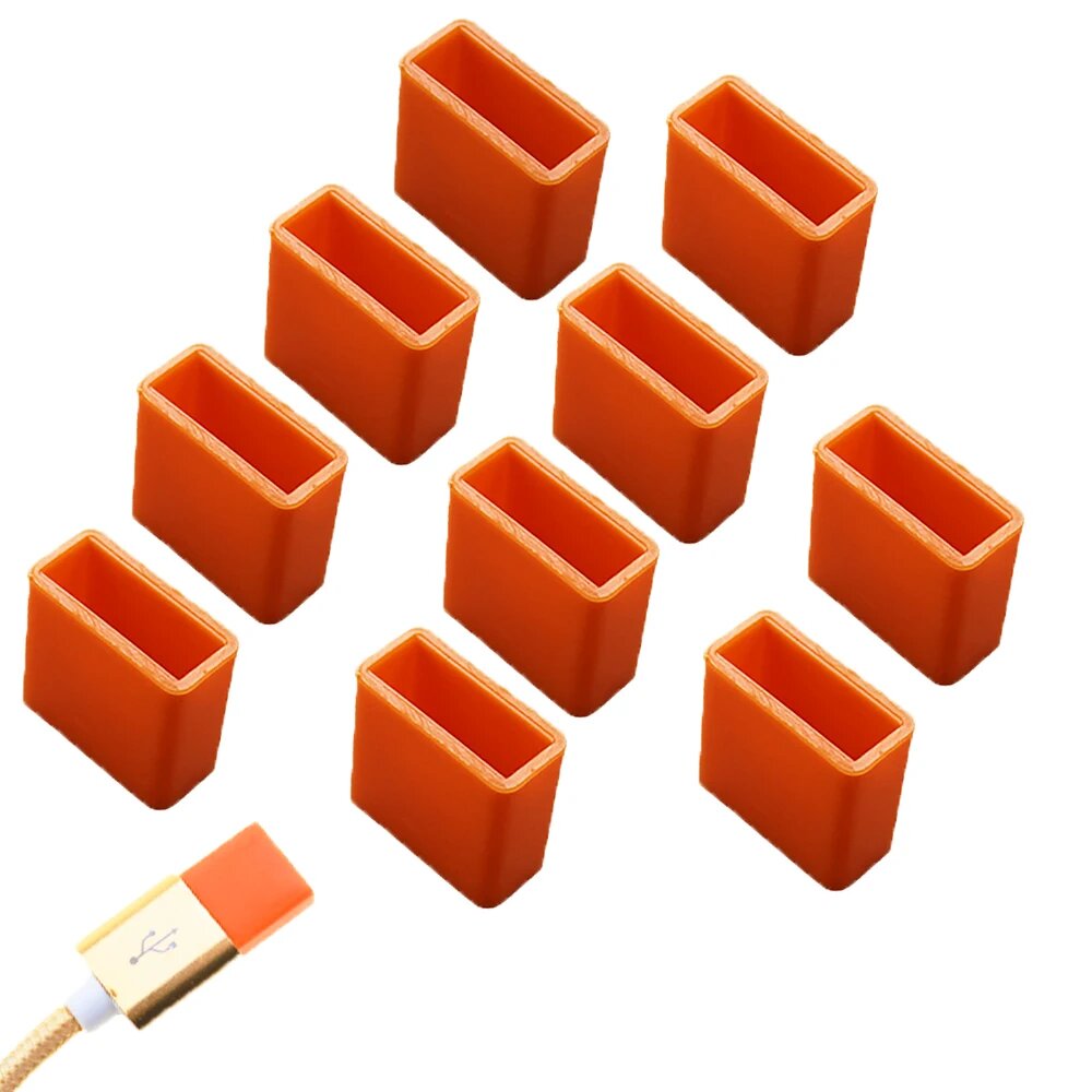 Силиконовые пылезащитные колпачки для разъемов USB, YUXI, 10 шт.