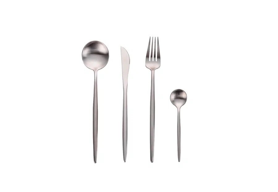 Набор столовых приборов Maison Maxx Stainless Steel Modern Flatware Set (4 предмета), серебристый, CN