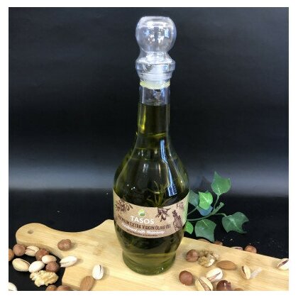 Оливковое масло для салатов, нерафинированное с добавлением розмарина, Tasos Extra Virgin кувшин 500мл, Греция — фото 1