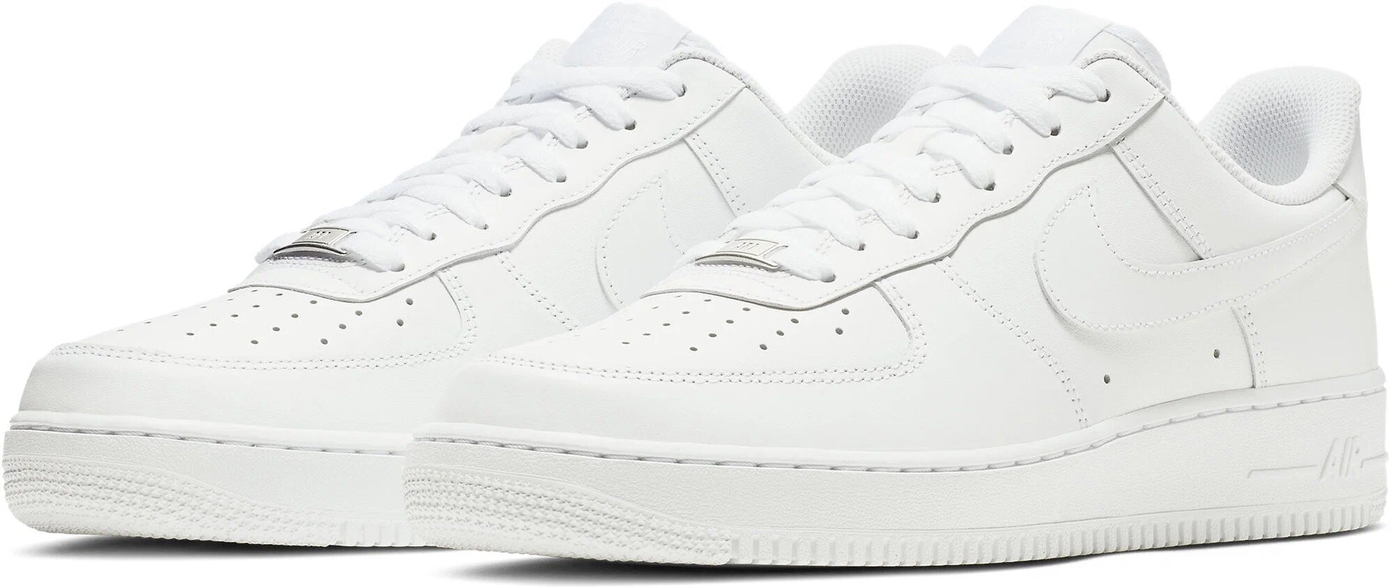 Кроссовки NIKE Air Force 1, полнота B (US)/ на среднюю стопу, размер 45 EU (28 см), белый, — фото 1
