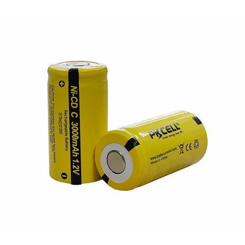 Аккумулятор PKCELL R14, C NI-CD 3000mAh, 1 штука, тех упаковка