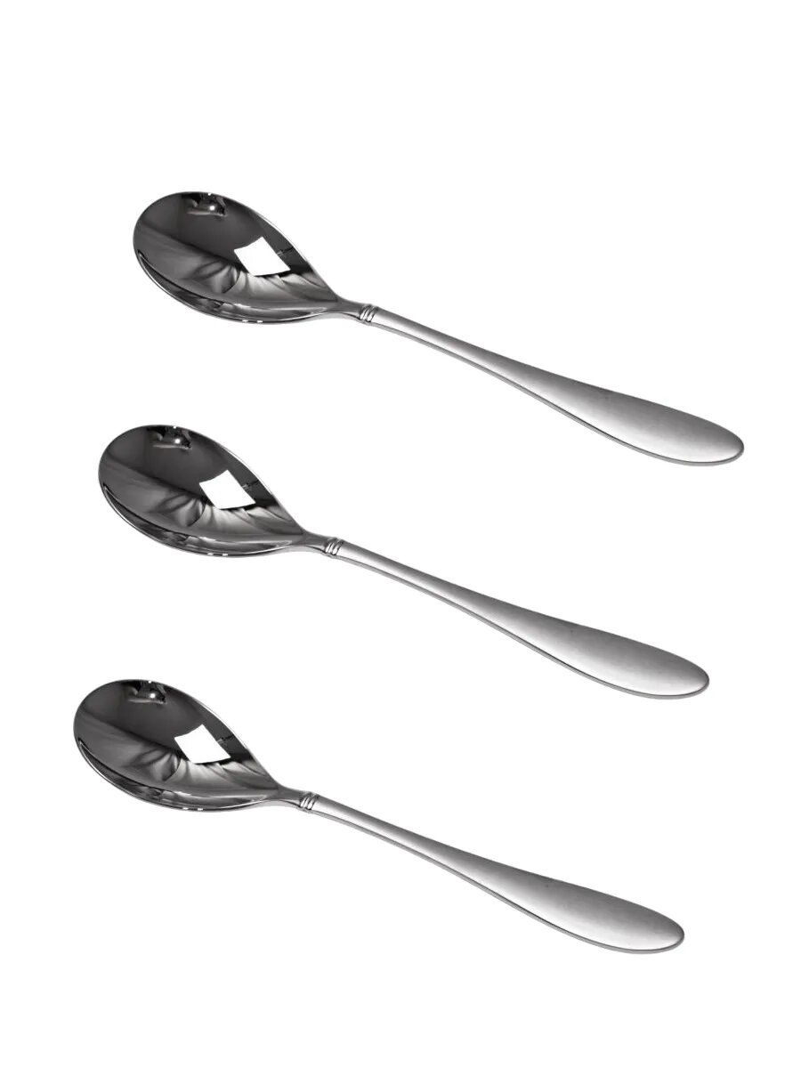 Набор ложек TimA самба, серебряные, нержавеющая сталь, 18/10, 3 шт