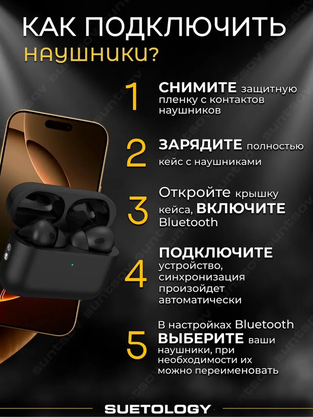 Беспроводные наушники Pods Pro 2 DUBAI, для iPhone и Android — фото 1