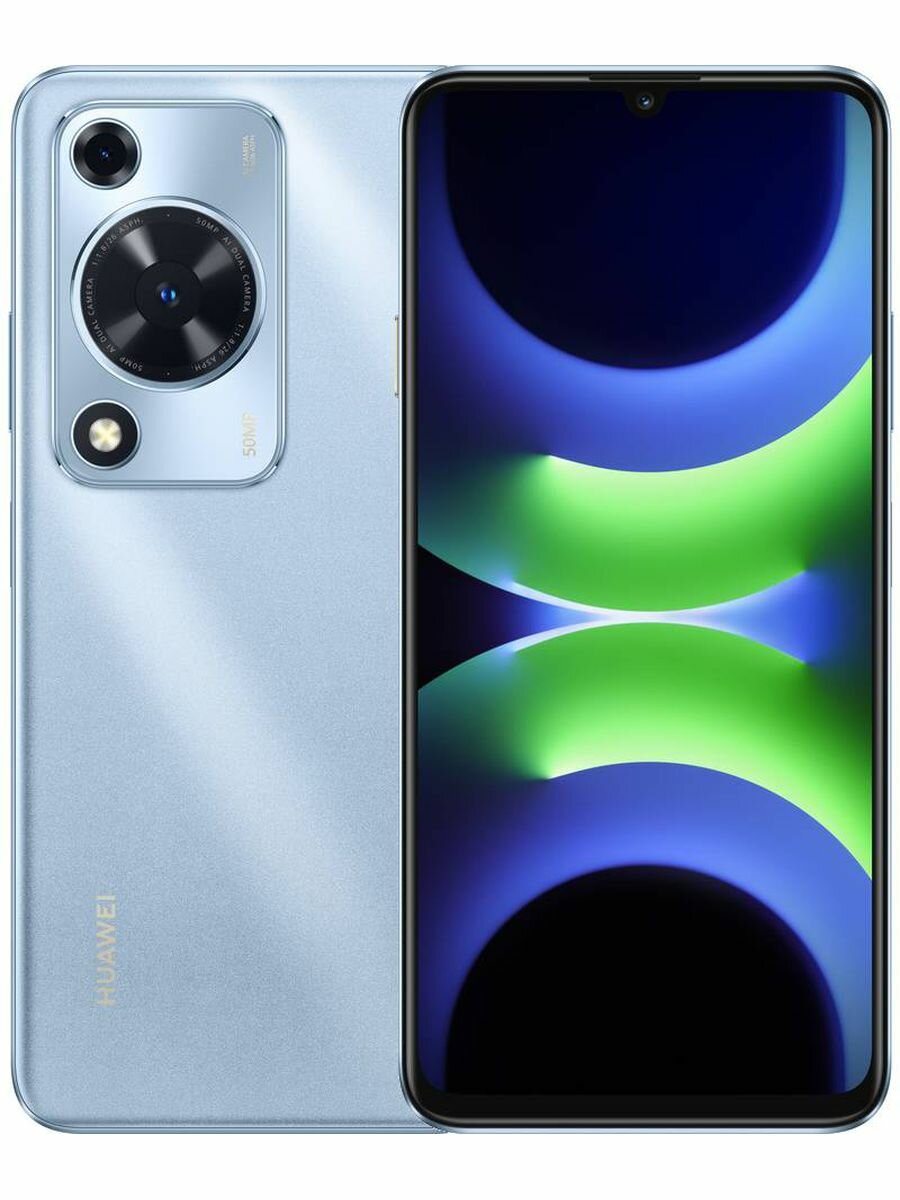 Смартфон Huawei Nova Y72S, NFC, 8ГБ/128ГБ, Android, камера 50 Мп, голубой