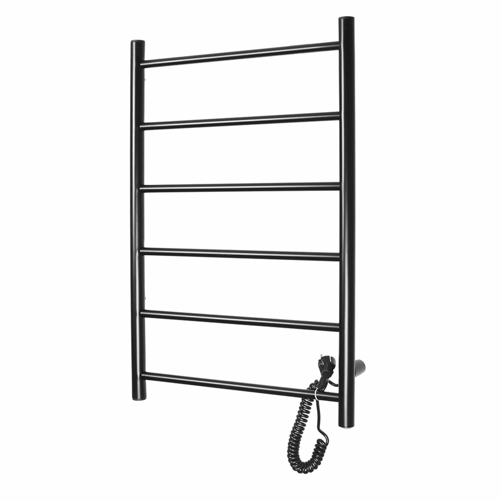 Полотенцесушитель электрический Domoterm Классик DMT 109-6 50x80 EK R черный матовый