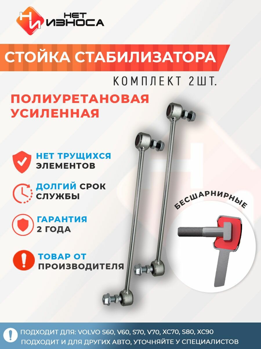 Стойки стабилизатора усиленные полиуретановые подвески для машины, автозапчасти NL242-2 Volvo S60, V60, S70, V70, XC70, S80, XC90