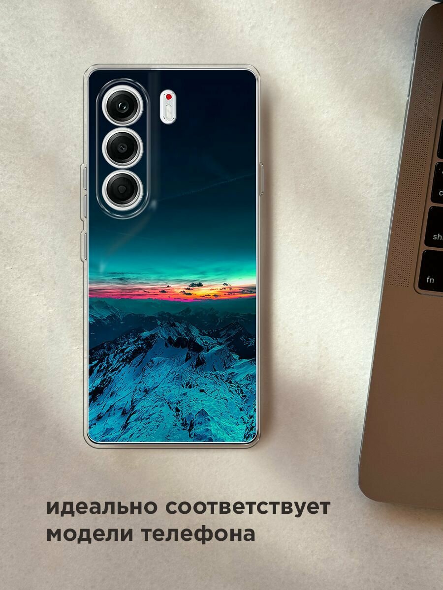 Чехол на Tecno Camon 40 Pro 5G / Текно Камон 40 Про 5G с принтом "Закат в горах" — фото 1