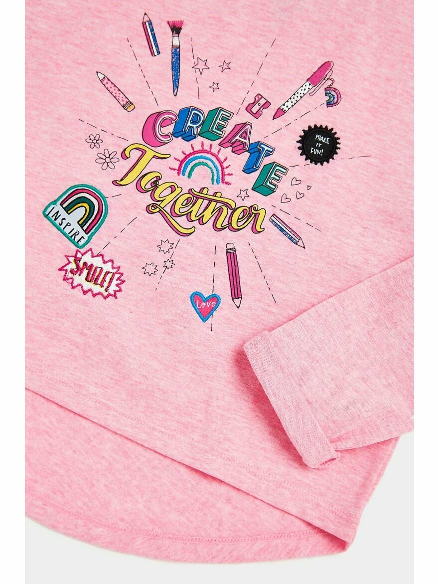 Лонгслив mothercare, размер 128, розовый — фото 1