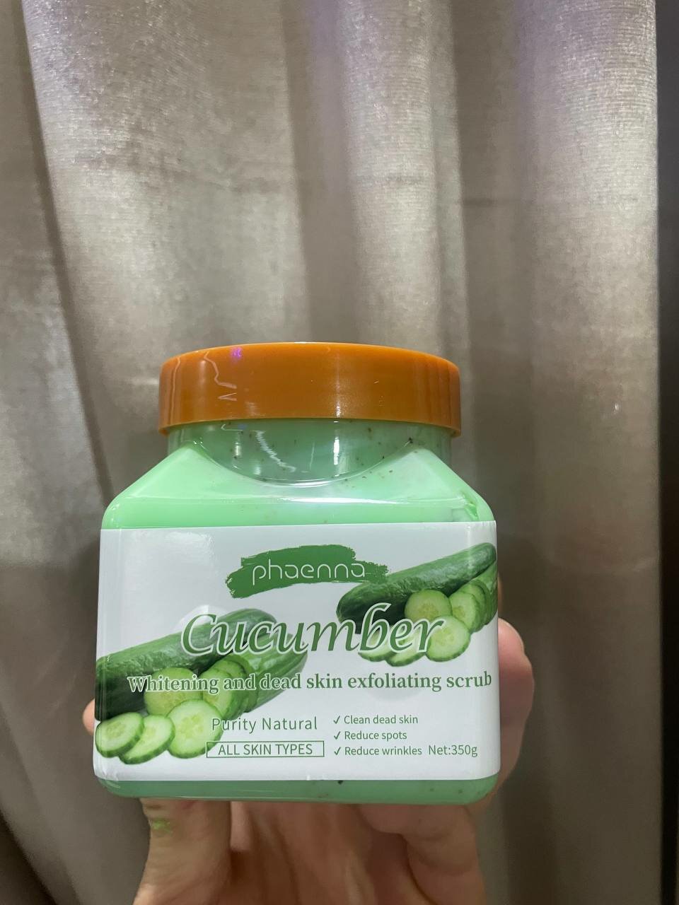 Скраб для тела и лица, очищающий пилинг Wokali Sherbet Body Scrub, 350 мл Cranberry