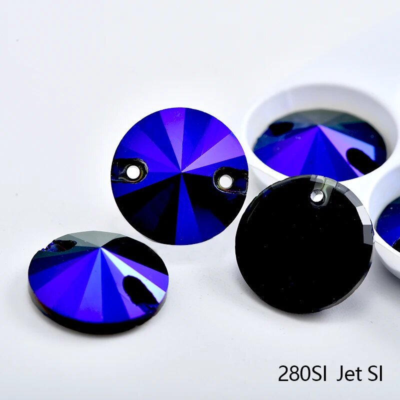 Стразы 280SI Jet SI, фиолетовые, 12 мм
