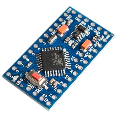 Контроллер Arduino Pro Mini (ATmega328) 5В, 3.3 см pro mini atmega168 mini atmega168 crystal oscillator board module 3 3v 8mhz atmega328 for arduino nano diy