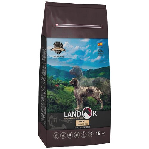 Сухой корм для собак Landor ягненок 1 уп. х 1 шт. х 15 кг сухой корм для собак landor утка с рисом 1 уп х 1 шт х 15 кг для