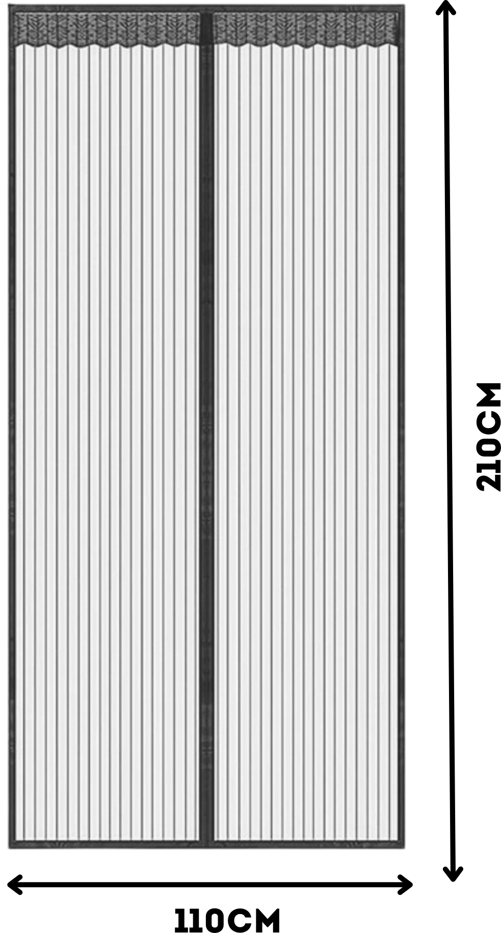 Москитная сетка дверная на магнитах черная 100 Х 210 - фотография № 2
