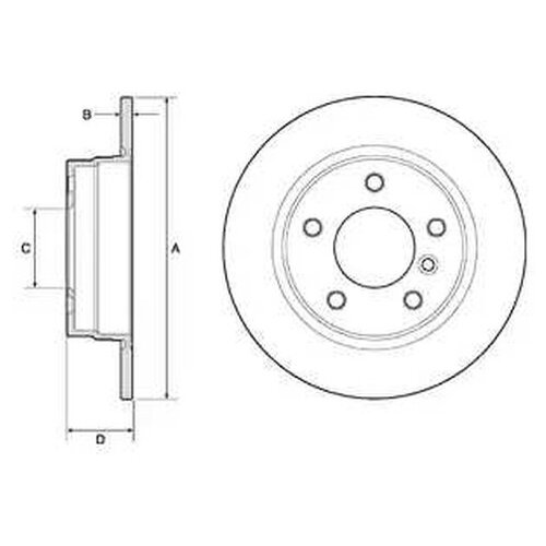 фото Тормозной диск delphi bg2624 для bmw 3 серия e36,e46