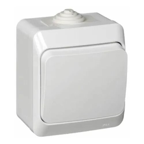 Выключатель одноклавишный наружный IP44 серый BA10-041C этюд светильник tdm electric костус sq0358 0228 для ванной комнаты черный хром ip44 5 вт