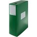 Папка-короб архивная А4, корешок 100 мм, пластик, вырубная застежка, зелёная, до 900 листов