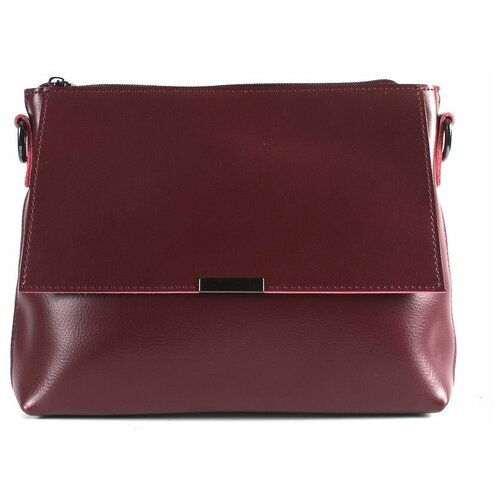 фото Сумка/сумка женская/натуральная кожа/meyninger/св231-1/бордовый/модель кросс-боди/с двумя ремешками