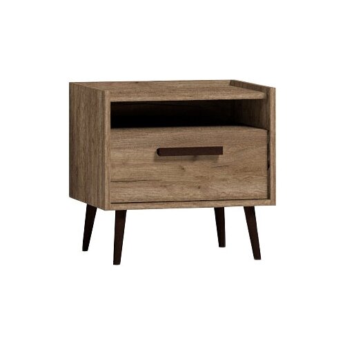 Тумба  прикроватная Глазовмебель Nature 41, ШхГхВ: 48.4х35.8х47.5 см, цвет: дуб табачный craft