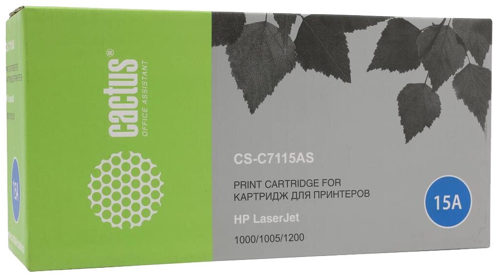 Cactus C7115A Картридж CS-C7115AS для принтеров HP LaserJet 1000 1005 1200 1220 3300 3380, 2500 стр.