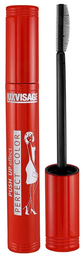 LUXVISAGE Тушь для ресниц Perfect Color Push Up Effect, черный