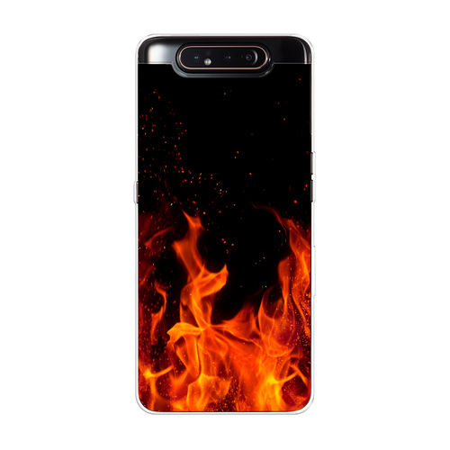 Силиконовый чехол на Samsung Galaxy A80 / Самсунг Гэлакси A80 Все в огне