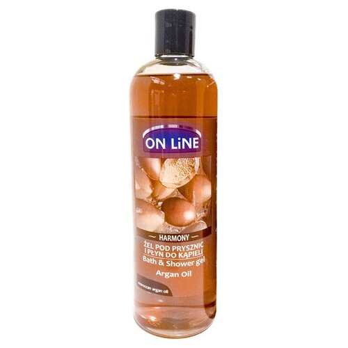 On Line Гель для душа и пена для ванны 2 в 1 с марокканским аргановым маслом 500 ml