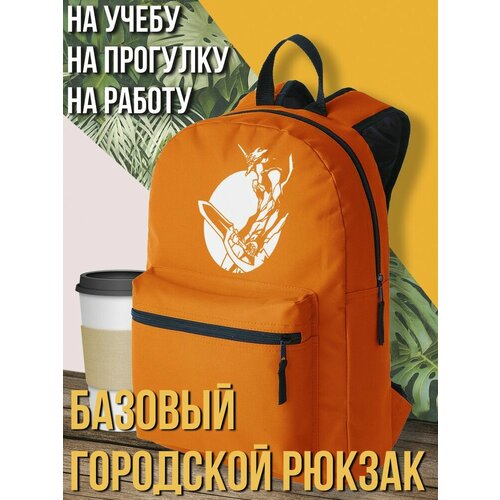 Серый школьный рюкзак с принтом аниме евангелион - 3155