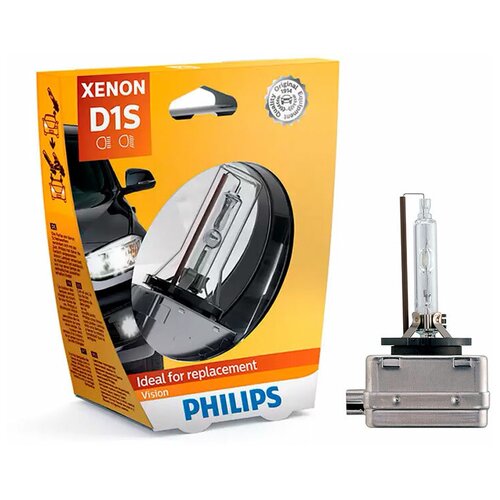 фото Лампа ксеноновая philips xenon vision d1s 85v 65w pk32d-2, 1 шт. (блистер)