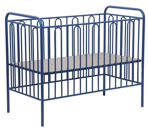 Кроватка Polini Vintage 110 металлическая, синий