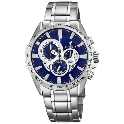 Наручные часы FESTINA, серебряный наручные часы festina f6833 2 мужские кварцевые водонепроницаемые серебряный