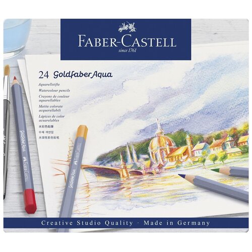 Faber-Castell Акварельные карандаши Goldfaber Aqua, 24 цвета (114624), 24 шт.