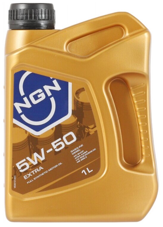 HC-синтетическое моторное масло NGN Extra 5W-50, 1 л, 1 шт. —  в .