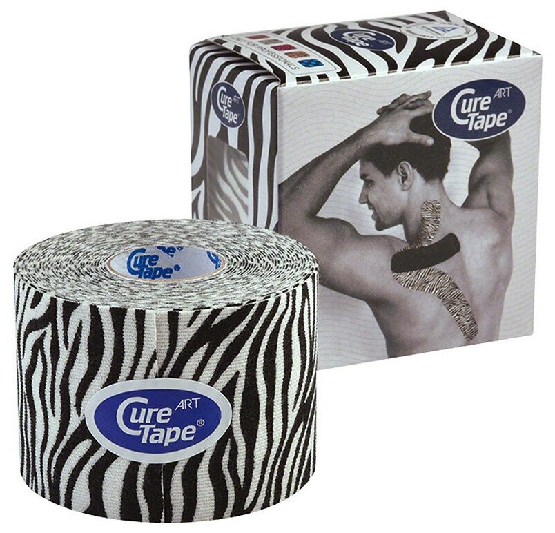 Тейп кинезиологический CureTape Art Zebra 163180, 5см.x5м.