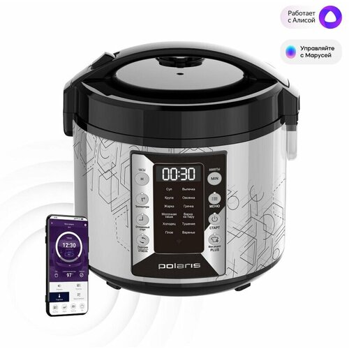 Мультиварка POLARIS PMC 0524 Wi Fi IQ Home серебряный 1737357 918300₽